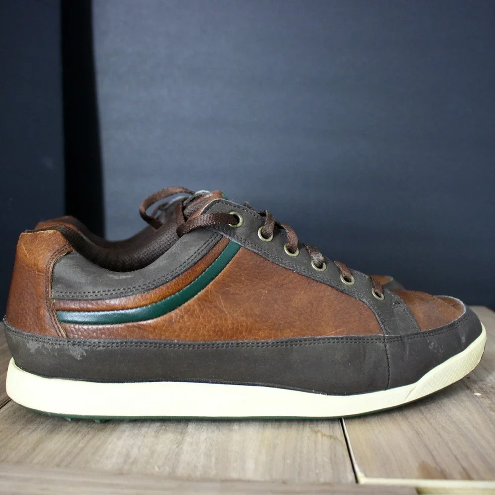 FOOTJOY Contour Casual Shoes Mens 11 M Brown Leather Golf Casual Active 54275